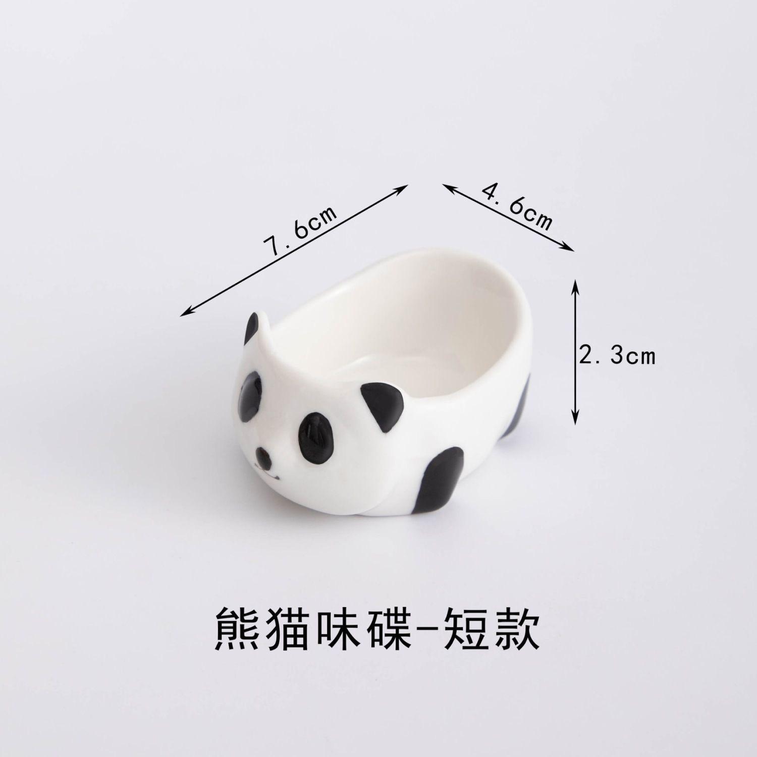 Мультяшная панда Керамическая тарелка для вкуса Домашняя милая тарелка для приправ Масленка для соуса Уксусница Горчичница Высококачественная тарелка для хот-пота