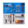 Square Hole Metal Pegboard Tool Rack with Hooks for Screwdrivers