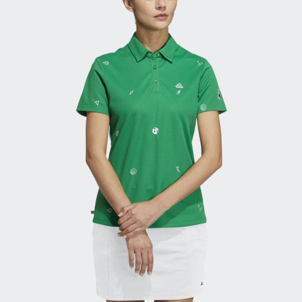 

Adidas Golf Play Green Monogram Polo Shirt Ht6875 AXS