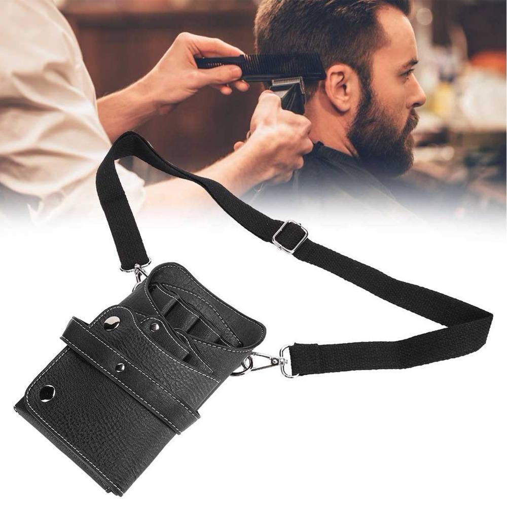 Adjustable Strap Hairdressing Tool Storage Bag PU Leather Stylist Tool Organizer For Hairdressers