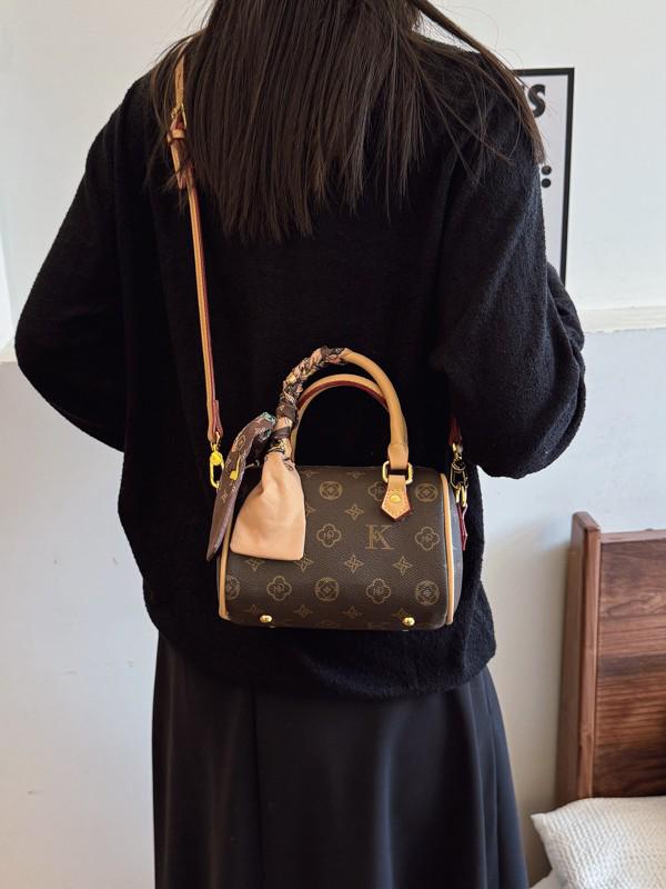 LUYIOUSHEYA Women's 2025 High-End Monogram Boston Pillow Crossbody Bag