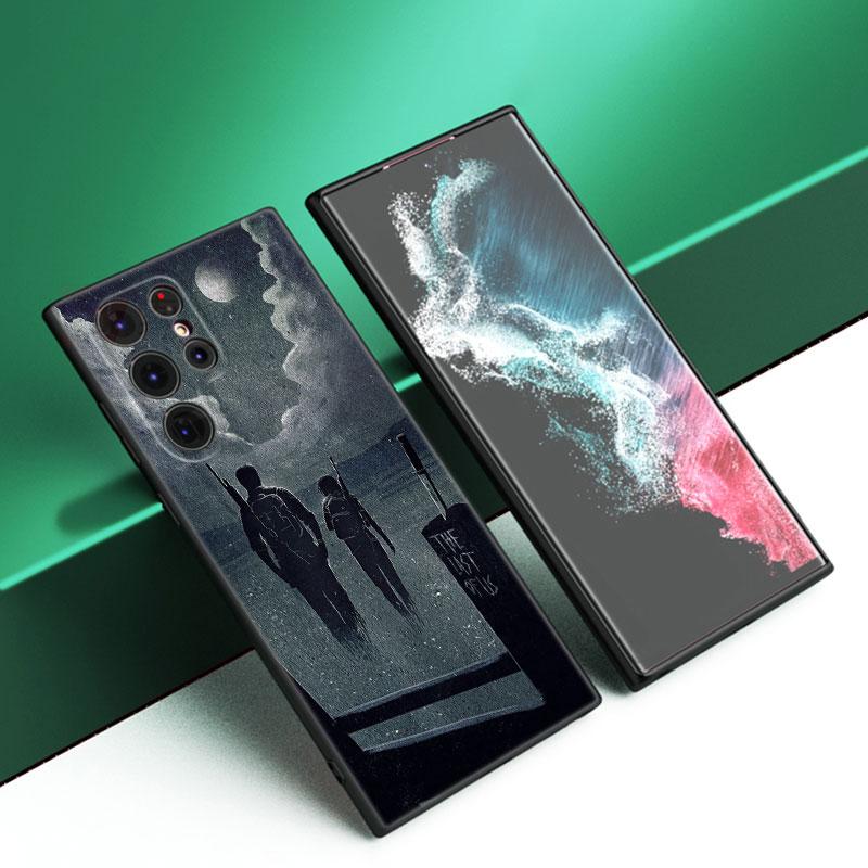 The Last Of Us Black Silicone Phone Case For Samsung Galaxy S23 S21 S20 FE S24 S22 Ultra S10E S10 S9 S8 Plus