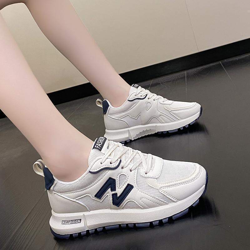 Sneakers Women's Spring 2025 New Fashion Trendy with Waffles Ins Trendy Casual Platform Dad Shoes