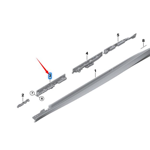 BMW 3 Series F34 GT Inner Bracket for Lower Beam (51777293739, 51777293740)