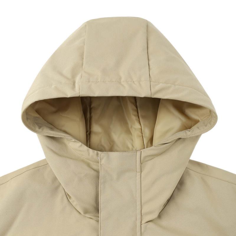 Vans Mid Length Parka Fashion Solid Color Sports Comfortable Down Jacket Men Outerwear Khaki VN000P644MG