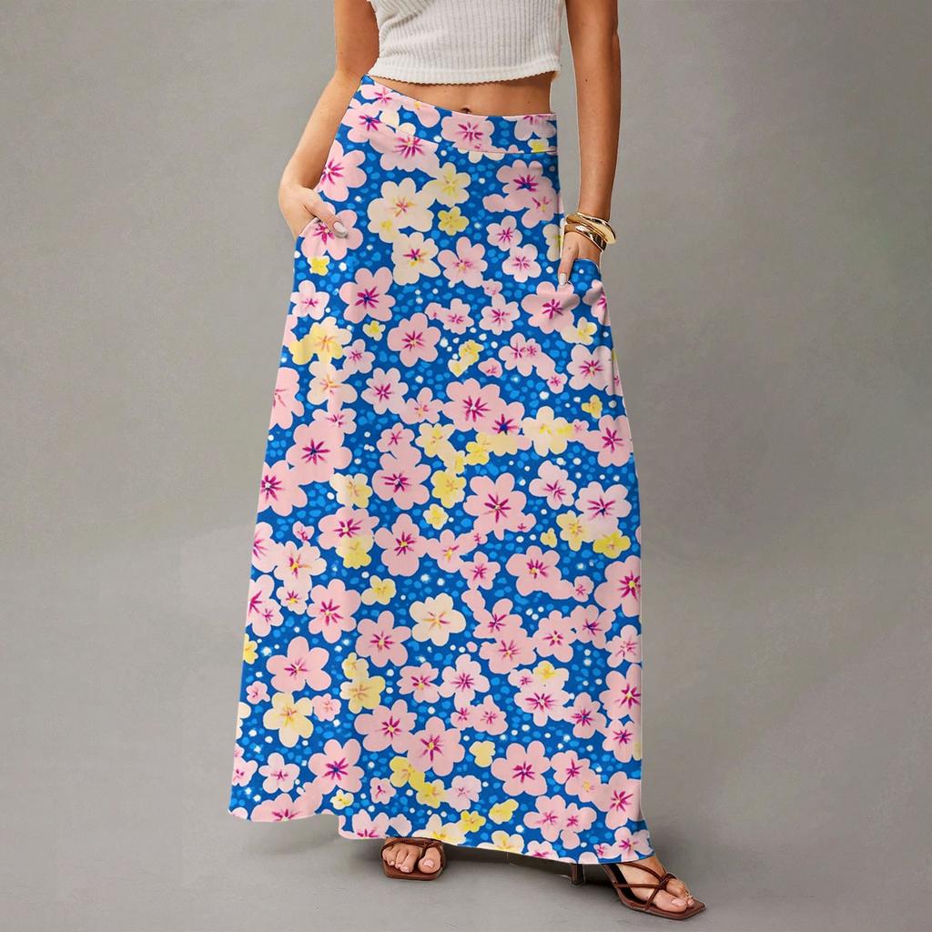Women's Flowing Maxi Dress Regular Casual Summer Floral Print Bohemian  Skirt