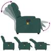 Electric Massage Chair Dark Green Fabric