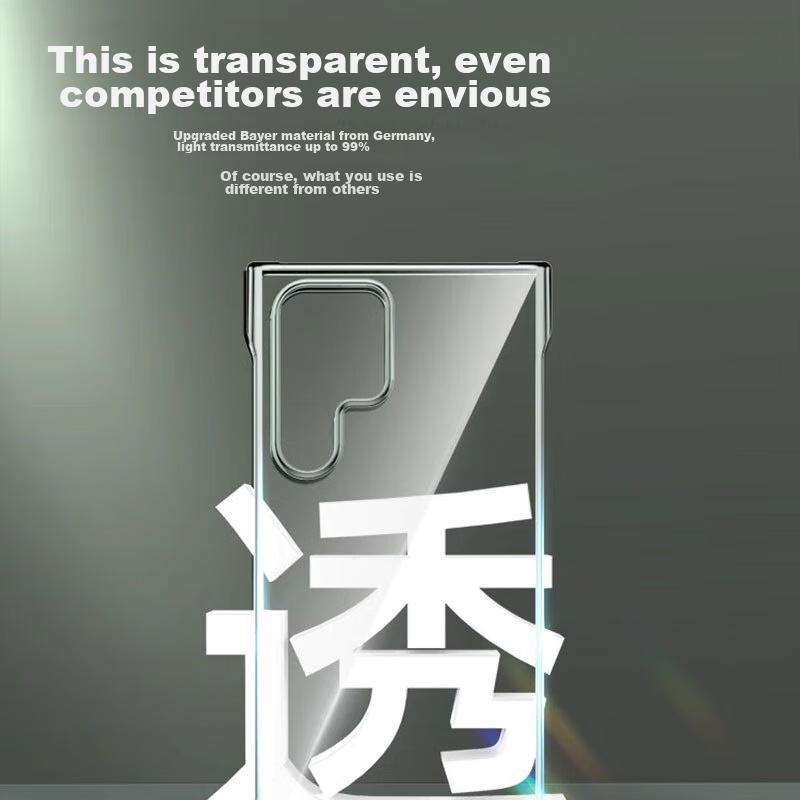 Phone Case for Samsung S23 Ultra, SAMSUNG S23 Ultra Shockproof, Anti-Fingerprint, Ultra-Thin, Borderless, Fully Transparent for Naked Phone