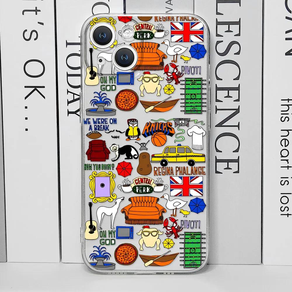 

Funny Central Perk Coffee Friends Phone Case for IPhone 11 12 13 15 Pro Max X XS XR Fundas for IPhone 14 7 8 Plus TV Show Covers iPhone 15 Pro