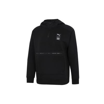 Half-Zip Large Pocket Sports Breathable Hoodie Women Hoodies Black 532340-01