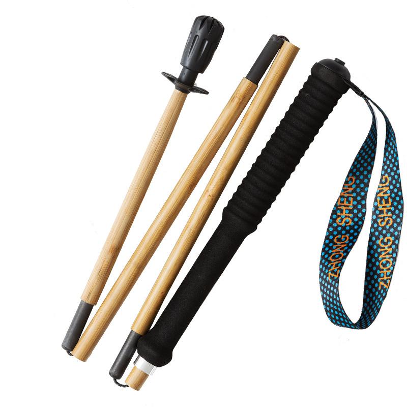 Oem Four-section Folding Hiking Mountain Climbing Trekking Poles Lightweight