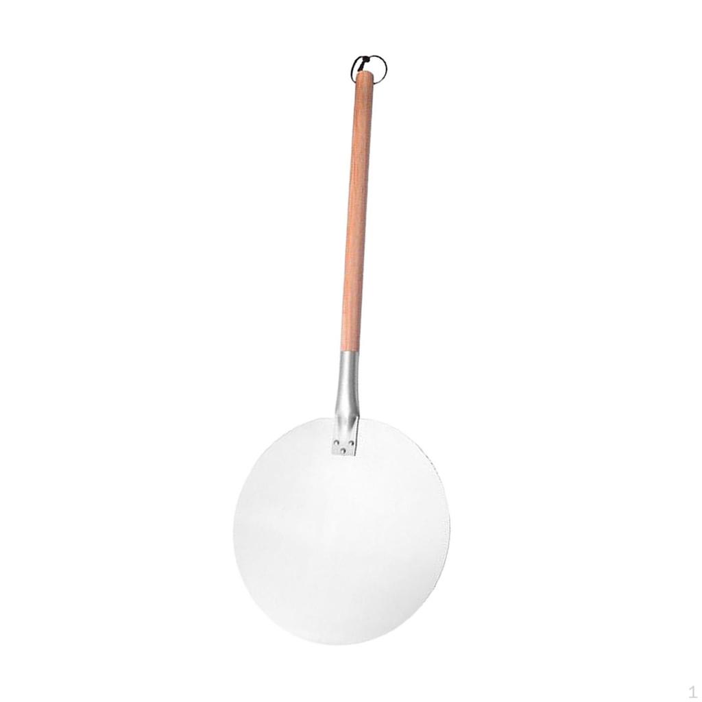 Pizza Spade, Convenient, with Wooden Handle, Homemade Bread Metal Paddle Peel for