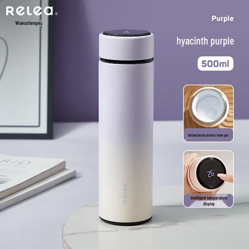 Alpha 500ml Ceramic Lined Stainless Steel Insulated Bottle with LED Display