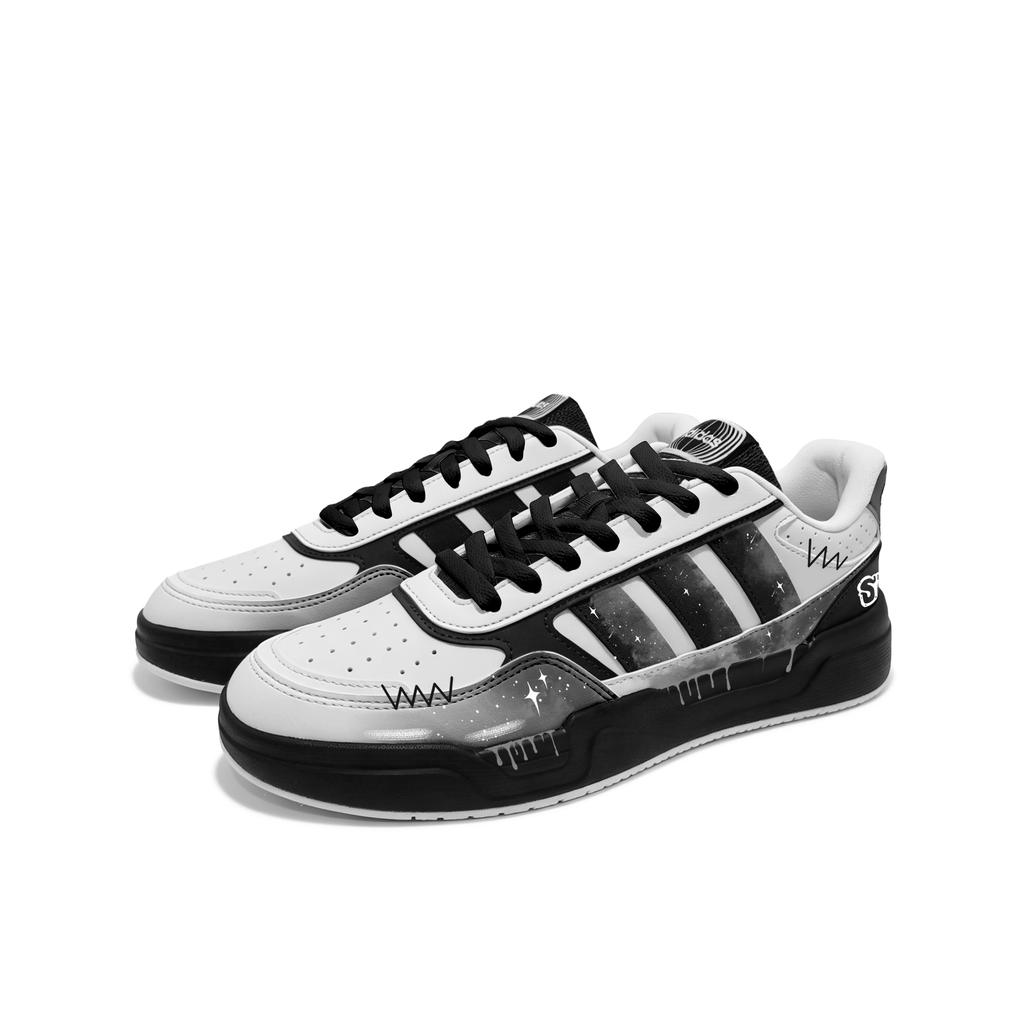 Adidas Lite Baller 1.5 Galaxy Slip Resistant Cushioning Abrasion Resistant Low top Skateboard Shoes Unisex Black, White KI1496(Team1548-)