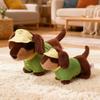 Non-Toxic 25/35Cm Cute Dachshund Plush Toys Wear Clothes Doll Kawaii Pink Dress Blue Shirt Bee Dress Up Dachshund Doll Birthday Gift Toys
