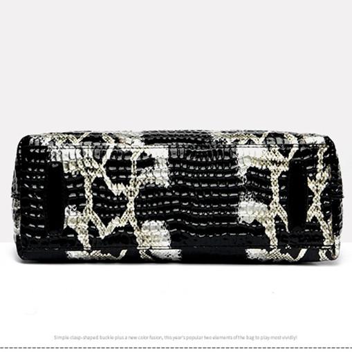 Luxus Mode Schlangenmuster Damen Handtaschen Neu Echtes Leder Große Kapazität Mama Schulter Messenger Bag Tragbare Tragetaschen