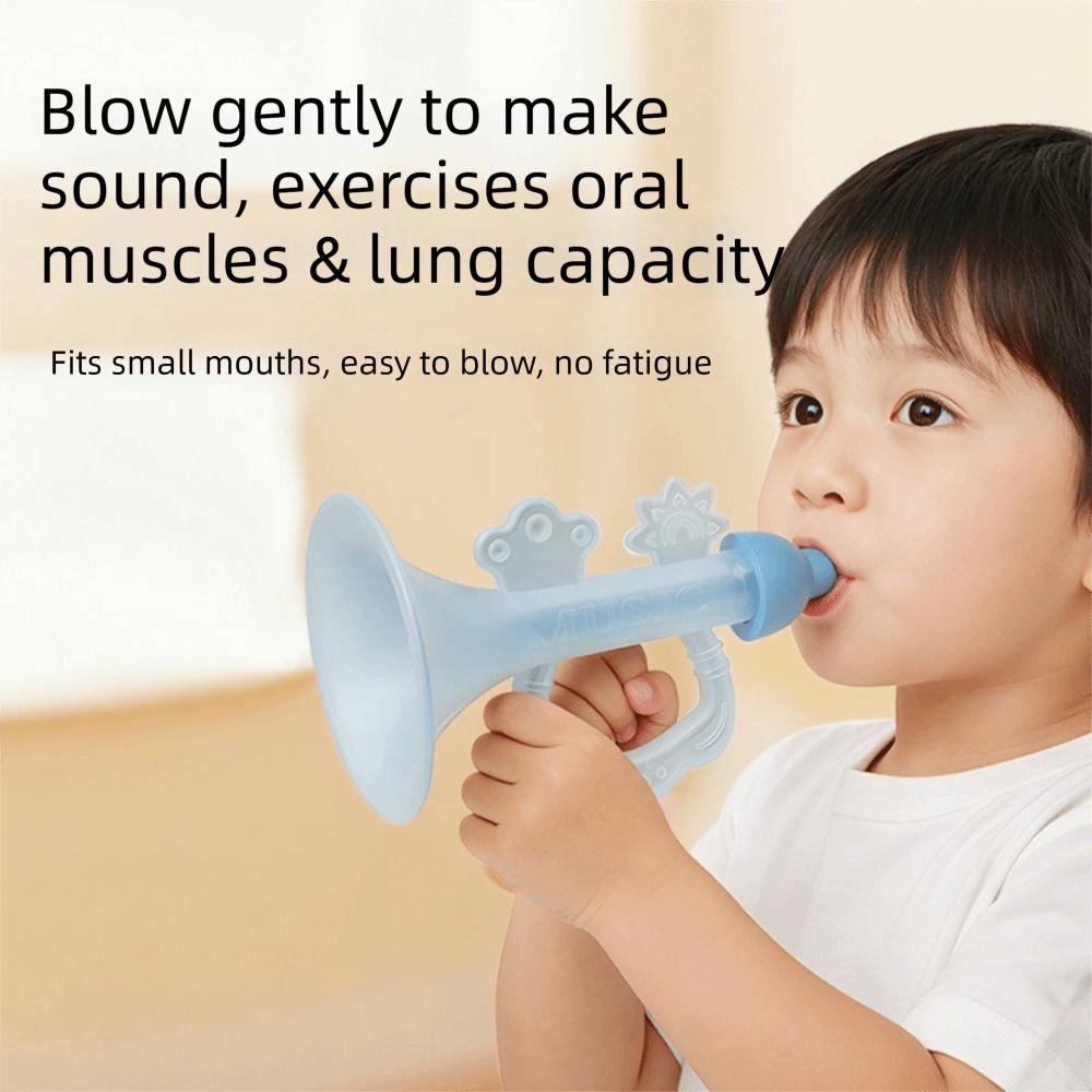 Food Grade Baby Teething Horn Colorful Design Baby Tooth Sensory Toy  Early Education