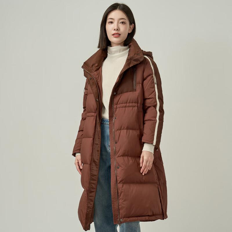 Iveni Women's Loose Fit Hooded Mid-Length Down Jacket WEOA205