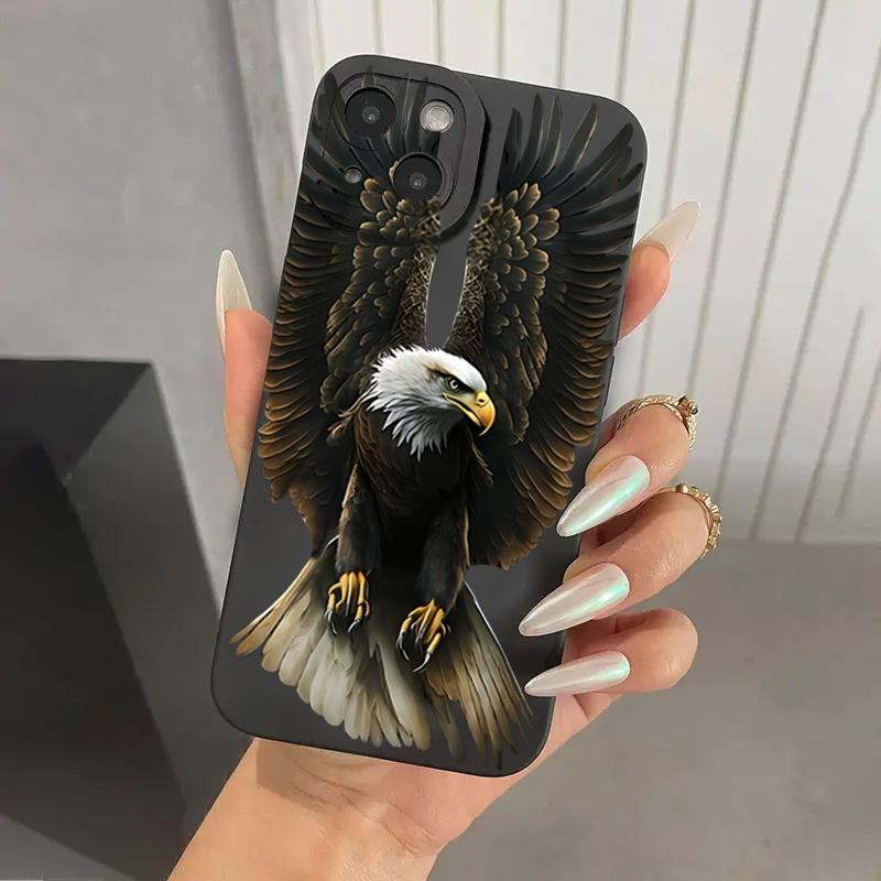 Majestic Bald Eagle in Flight Realistic Art Phone Case for iPhone 17 16 15 14 13 12 11 Series Pro Max Plus