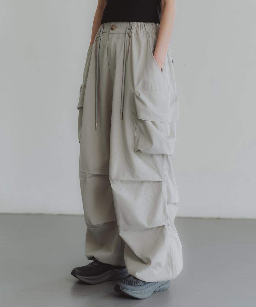 ALVINCLO [Deluxe] Soft Parachute Wide Cargo Pants Dlx2920 (4 Colors)