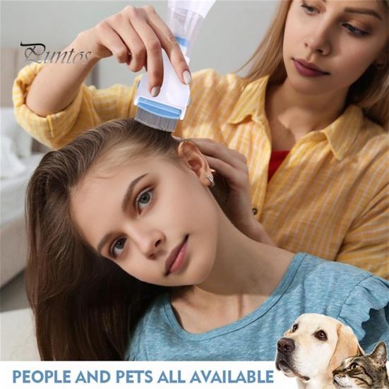 Pet Hair Flea Remover Pet Comb Stainless Steel Teeth Combs Vaccum Comb Cooties Louse Catcher Deworm Device for Small Medium Large Pets