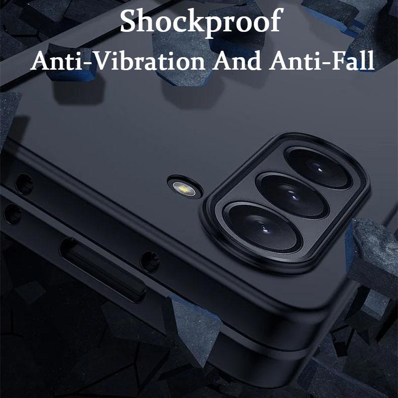 Shockproof Hard Shell Hinge Protection Phone Case for Samsung Z Fold 6 5 4 3 Fold6 Fold5 Fold4 Holder Full Protective Back Cover