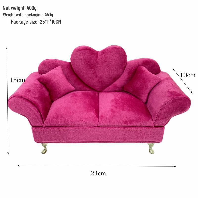 Dutch Velvet Jewelry Box: Sofa-Style Ornament & Ring Storage for 1:12 Dollhouse