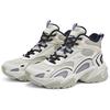 Skechers Sport Lifestyle Series Comfortable Versatile High-Top Casual Shoes Women Sneakers White Gray 168022-WGY