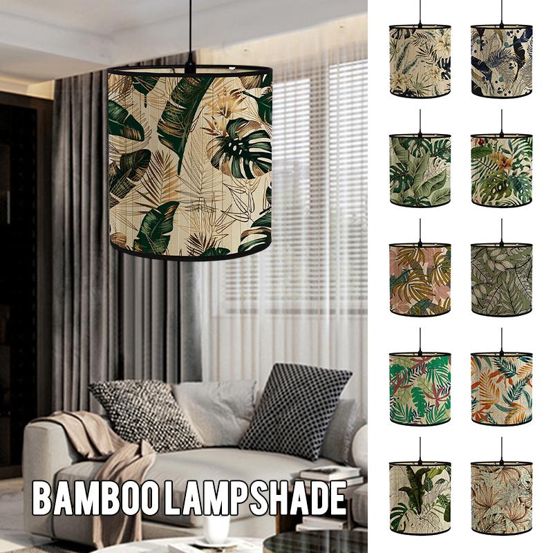 

Bamboo Art Light Shade Retro European Style Lamp Shade Bamboo Light Cover Home Decor Chandelier Bar Coffee Shop Decor Lampshades