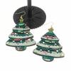 European and American Cross-border Wooden Double-layer Christmas Tree Earrings