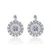 Stylish Rotatable Sun Flower Earrings Ring Set Full of Diamond Small Daisy Clavicle Chain