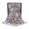 90*90CM Cashew Pattern Satin Square Scarf Fashionable Bohemian Style Hijab Shawl Elegant and Versatile Headscarf Scarf for Women