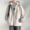 Men's and Women's Same Spring and Autumn Outdoor Waterproof Trend Fashionable Simple Versatile Hooded Elastic Jacket