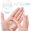 6Pcs/Set Round Square Door Handle Protection Pads Transparent Reusable Door Stoppers Wall Protecion Thickened Self-Adhesive