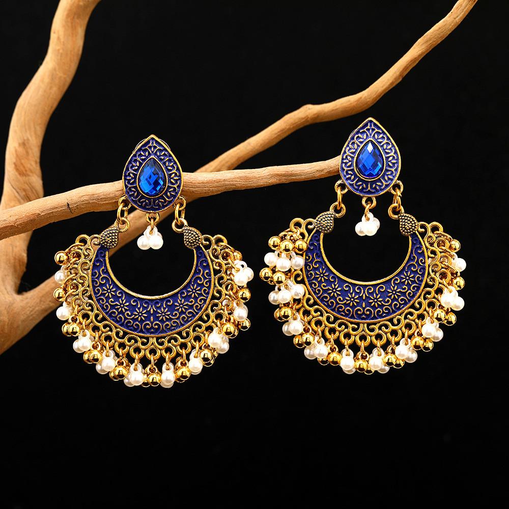 Inspired Vintage Tassel Drop Earrings With Electroplated Finish For Women