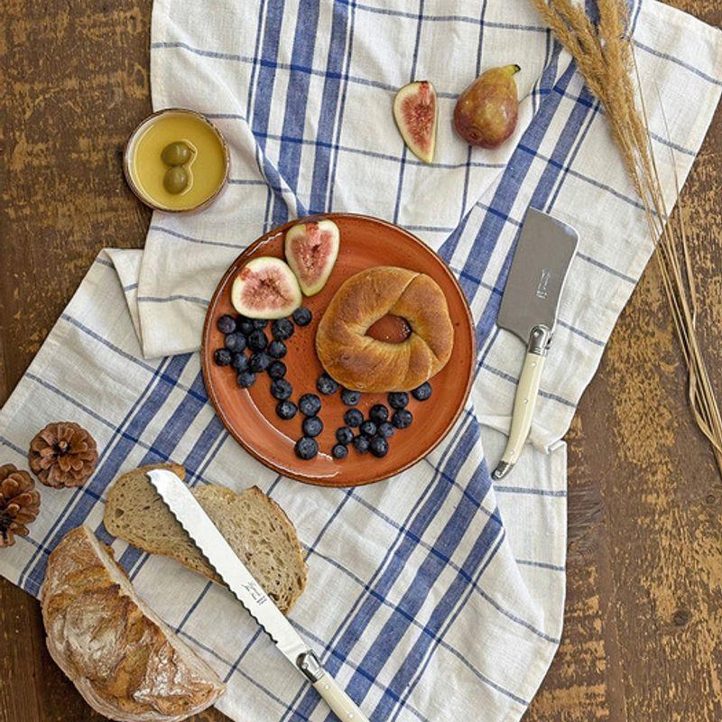 LAGUIOLE Jeanneron Laguiole Ivory Cheese Cutter (Large) + Bread Knife (Choose 1) Set