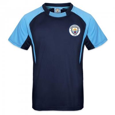 Camiseta de Poliéster com Escudo Manchester City FC para Meninos