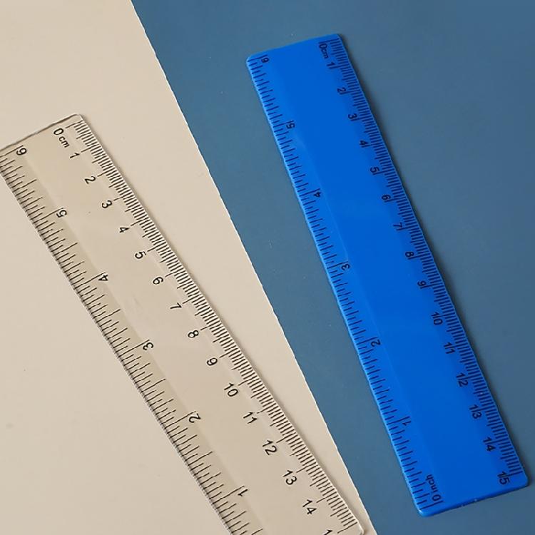 4Pcs Measuring Ruler Tool with Inches Centimeters for Classroom Home Office Colorful Ruler Plastic Ruler Straight Clear