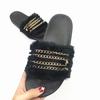 Summer Sandals Flat Casual Slippers Cross Chain Sandals Female Wool Platform Flip Flops Slippers Sandals