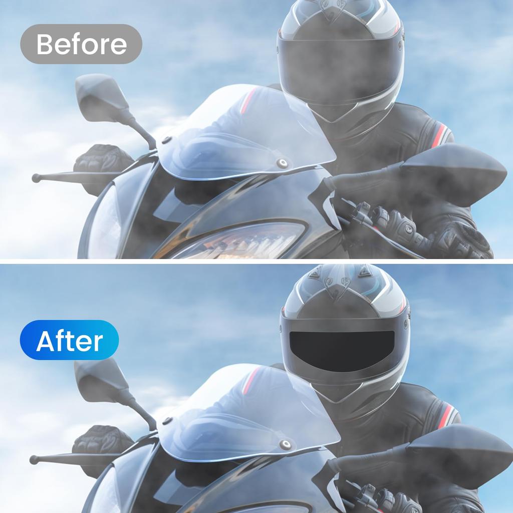 Ygmylandbb Motorcycle Helmet Visor Insert Anti Fog Film Transparent Protective Film Clear Vision Canal Film Universal 1 Pack (Style 2)