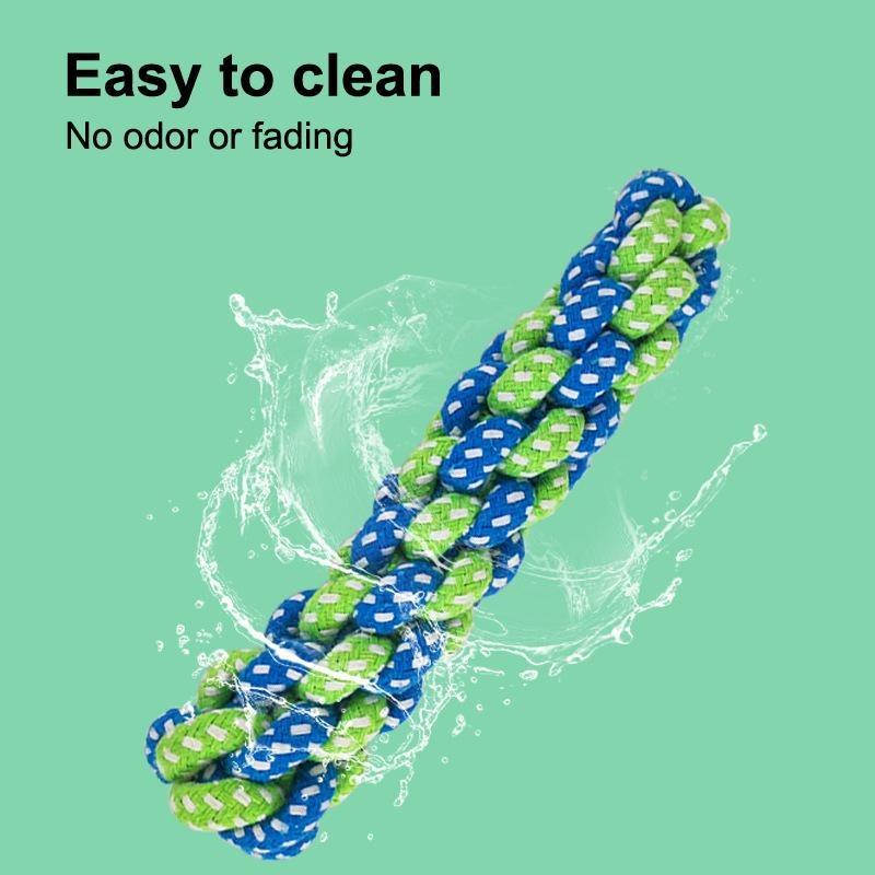 Nibble Pet Dog Toy Puppy Tooth Cleaning Rope Knot Dog Training Toys Resistant Dog Rope Toys Grinding Teeth Pet Cotton Rope