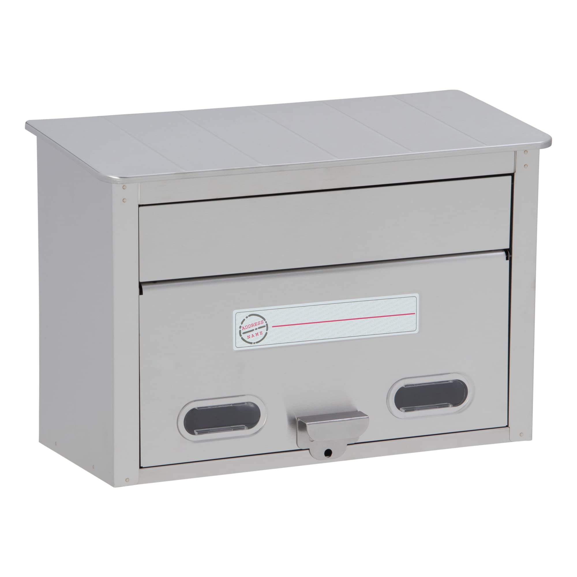 

GREEN LIFE PS-30H Настенный почтовый ящик из нержавеющей стали (Сделано в японии) - Подходит для предметов формата А4 и совместим с навесными замками