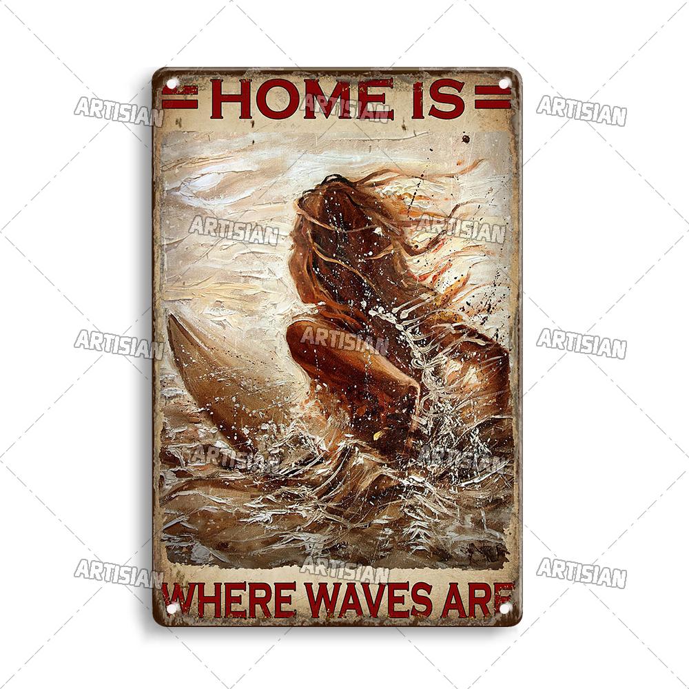 Artisian Sport Metallschild Schwimmen Blechschild Tauchen Dekoratives Poster Wanddeko Garage Bar Pub Club Hotel Café Küche Zuhause