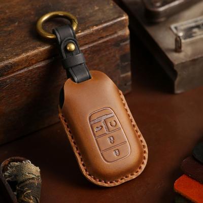 Husa Cheie din Piele Handmade pentru Telecomanda Honda Civic Generația a 11-a Protector