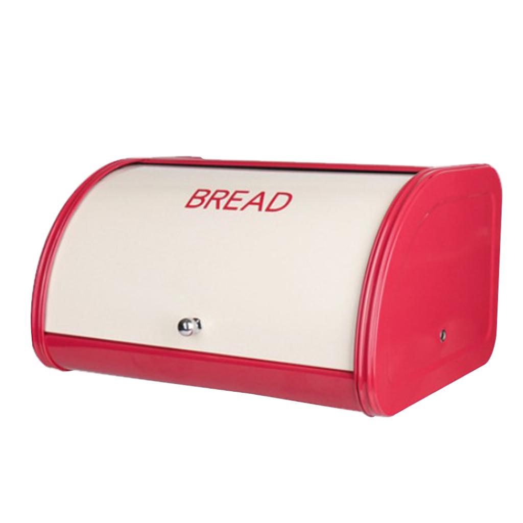Buy Red Bread Box Countertop Storage Bin Metal Food Container at affordable prices — free
