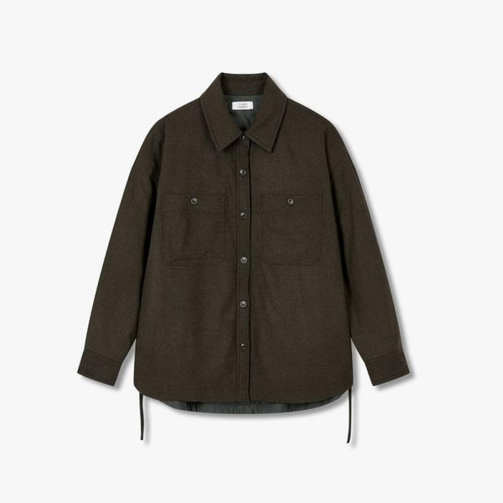 Wool Blend Outer Quilting Shirt 9105421209ct dark khaki/OS