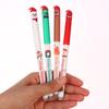 4Pcs Cartoon Christmas Santa Claus Snowman Elk Erasable Gel Pen Cute 0.5Mm Blue/Black Ink Signature Pens School Supplies