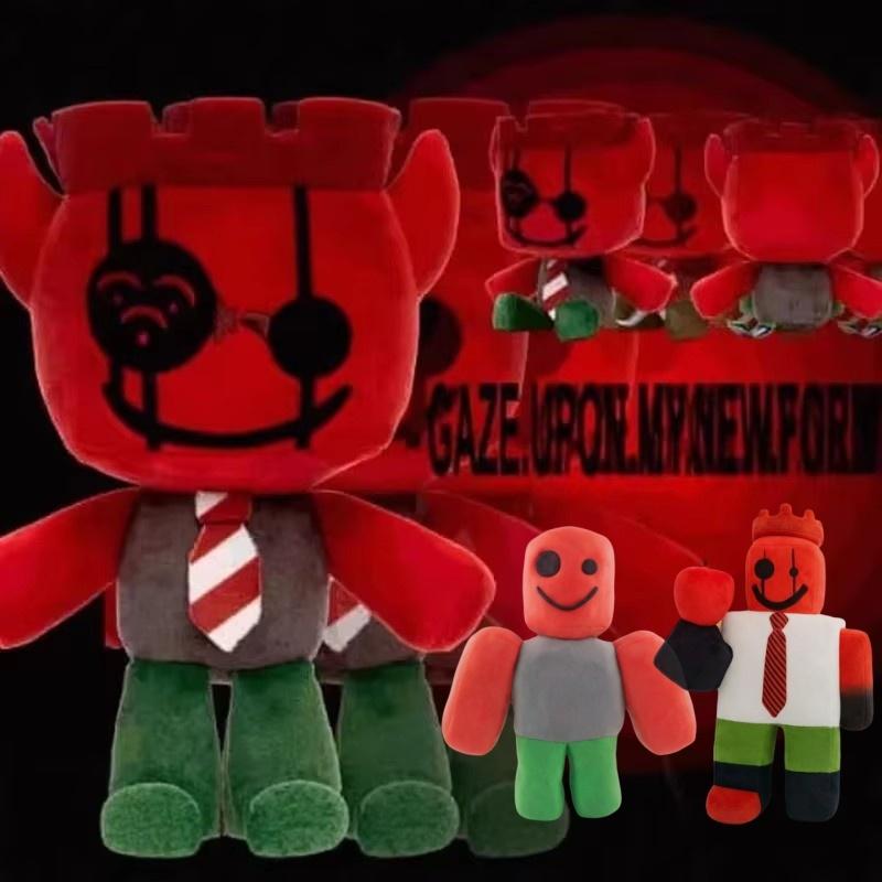 2026 New Anime Forsaken JX1DX1 Red King Cube Plush Doll Cute Builderman Plush Game Peripherals Plushie Pillow Toy Gift For Kid