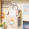 Dorm Room Cotton Fabric Wall Hanging Storage Bag With Multipurpose Pouch For Bedroom Organization