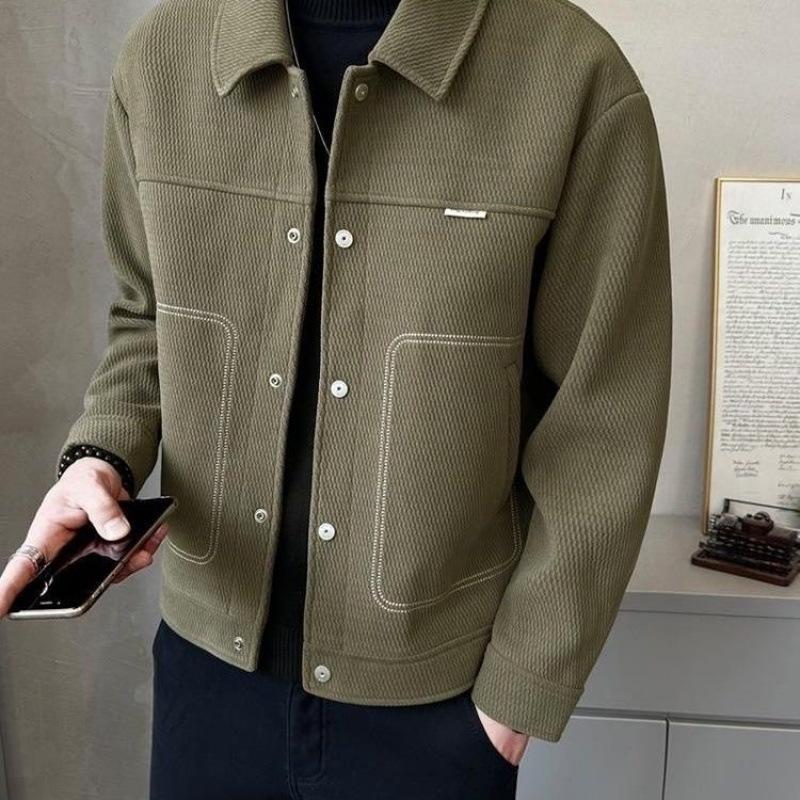Lapel Jacket New Men's Autumn and Winter Coat Advanced Men's Casual Handsome Versatile Top